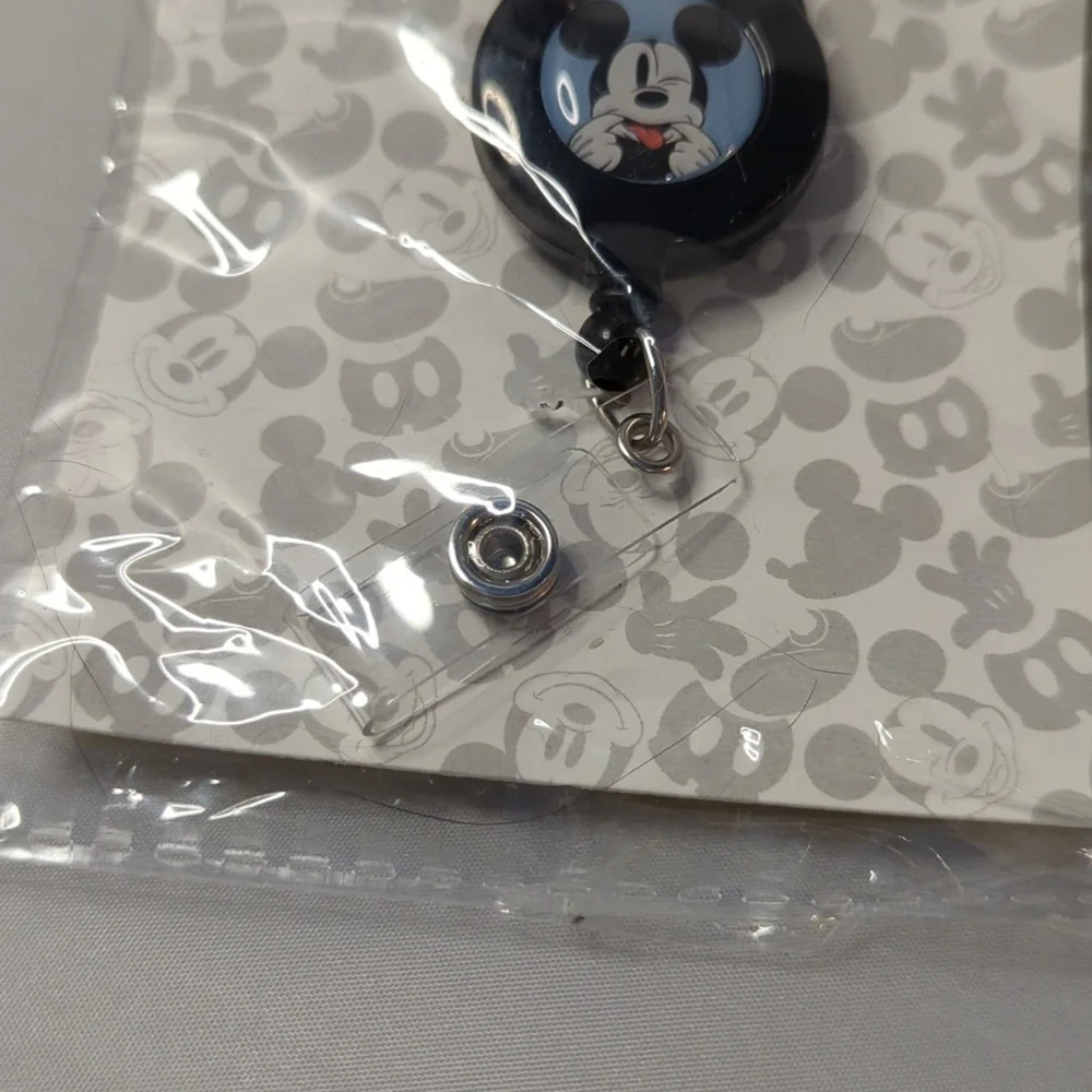 Disney Mickey Mouse Lanyard ID Badge Holder Retractable
